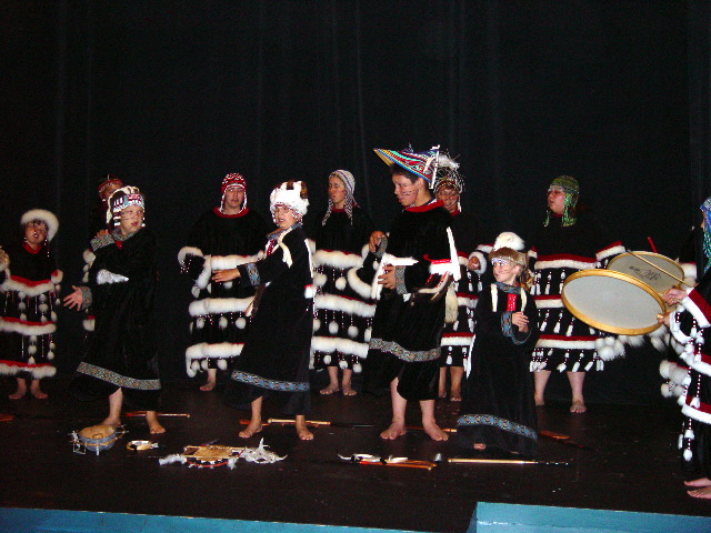 Allutiiq dancers